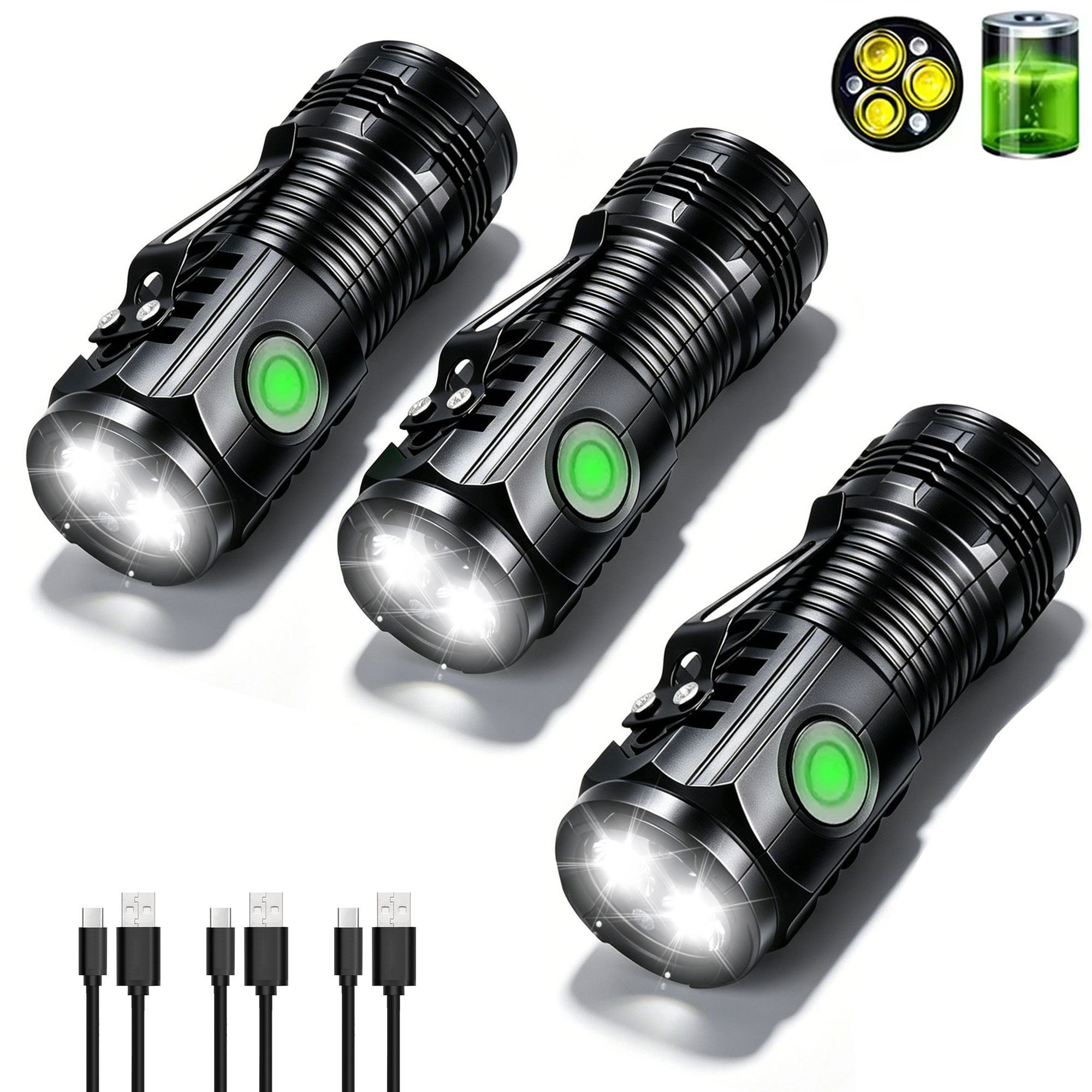 Outdoor Lighting Black - Портативный перезаряжаемый уличный фонарь с мощным