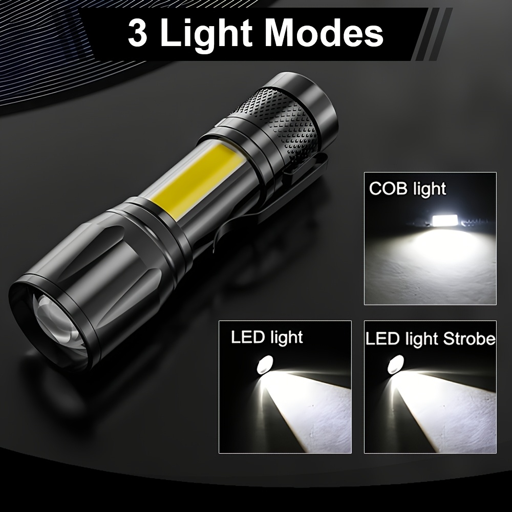 Мини-светодиодный фонарик COB+ – обзор и цена Outdoor Lighting Black